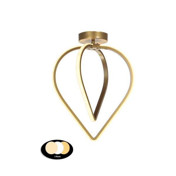 Bronzas krāsas metāla LED griestu lampa Pars – Squid Lighting-image-2
