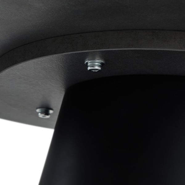 Melns/tumši pelēks žurnālgaldiņš ar marmora imitācijas galda virsmu ø 60 cm Tango – Furnhouse-image-3