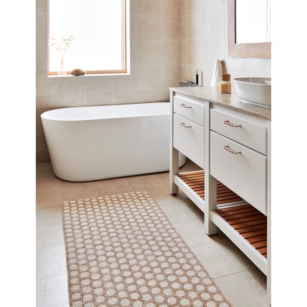 Bēšs/krēmkrāsas iekštelpu un āra celiņa paklājs 70x250 cm Noa Beige Vanilla – Pappelina-image-1