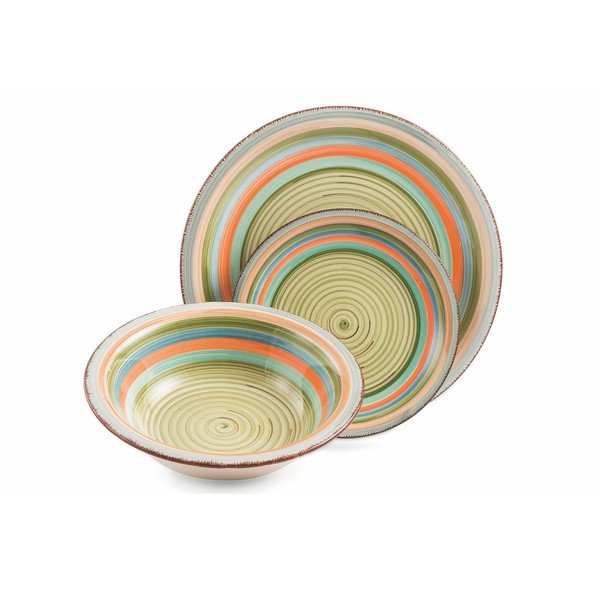 18 gabalu krāsainu keramikas piederumu komplekts Villa d'Este Mykonos Sombrerors-image-4