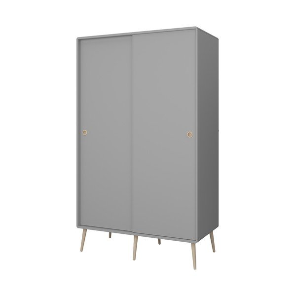 Pelēks skapis ar bīdāmām durvīm 113x190 cm Softline – Tvilum-image-1