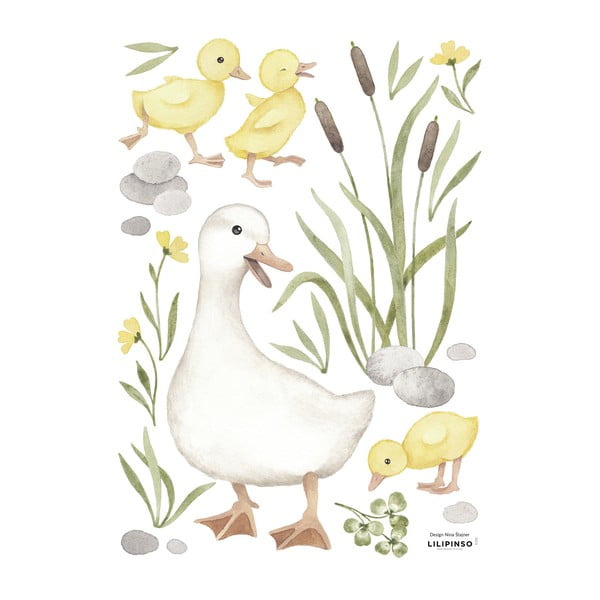 Uzlīmju loksne 30x42 cm Baby Ducks Mom – Lilipinso