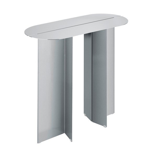 Matētas sudraba krāsas konsoles galds no nerūsējošā tērauda 35x80 cm Oru – Blomus-image-4