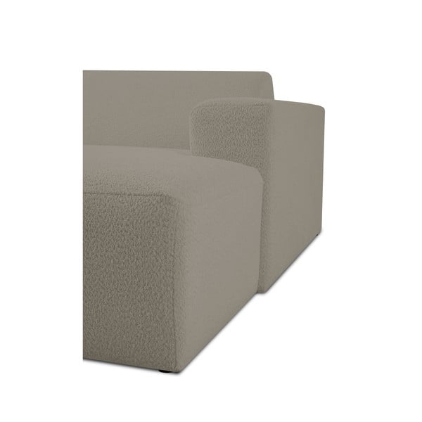 Gaiši brūns modulārais dīvāns no buklē auduma (ar labo stūri) Roxy – Scandic-image-4