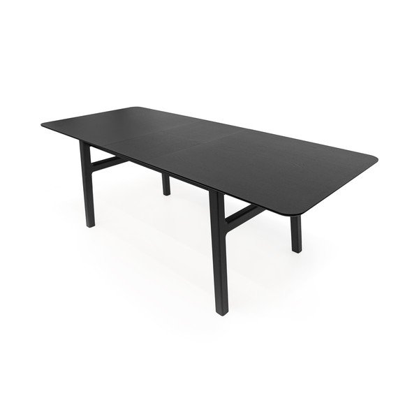 Izvelkams ēdamgalds ar papildu galda virsmu un ozolkoka imitāciju 90x180 cm Curved – Woodman-image-3