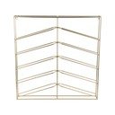 Zelta krāsas sienas metāla vīna plaukts pudeļu skaits 10 67x66x7,5 cm Cuadro – PT LIVING