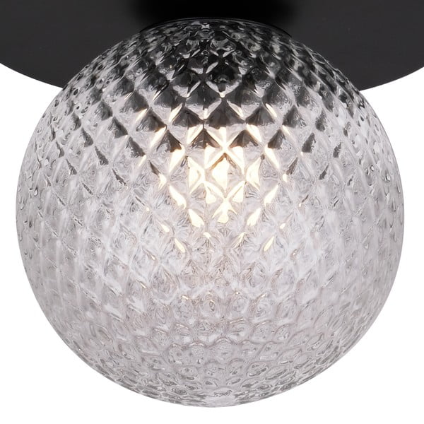 Melna griestu lampa SULION Musa, ø 14 cm-image-2