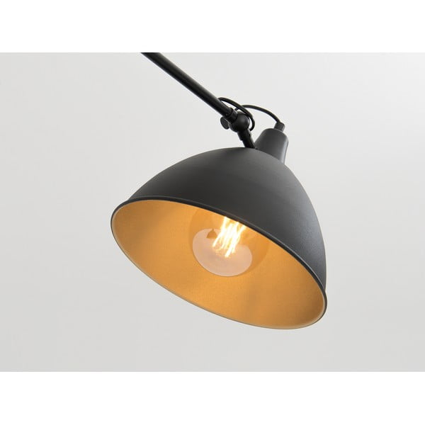 Melna/zelta krāsas piekaramā lampa ar metāla abažūru 104x104 cm Coben – CustomForm-image-3