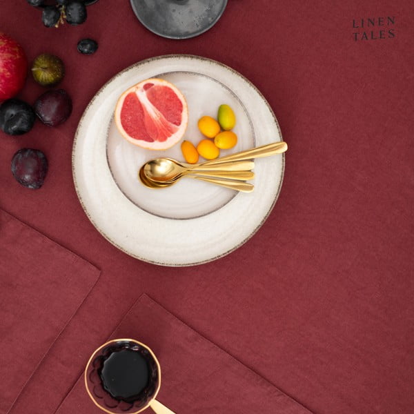 Lina galda paliktnis 35x45 cm Marsala – Linen Tales-image-4