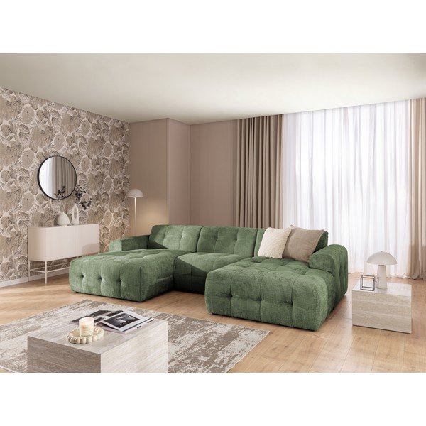 Zaļš (U veida/ar zvilni) stūra dīvāns Melva – Ropez-image-3