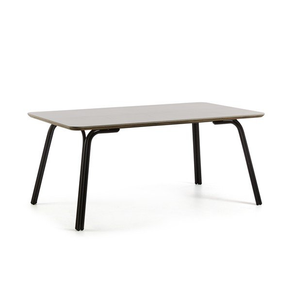 Pelēks galds La Forma Bernon, 180 x 100 cm