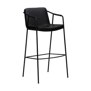 Melns mākslīgās ādas bāra krēsls DAN-FORM Denmark Boto, augstums 95 cm