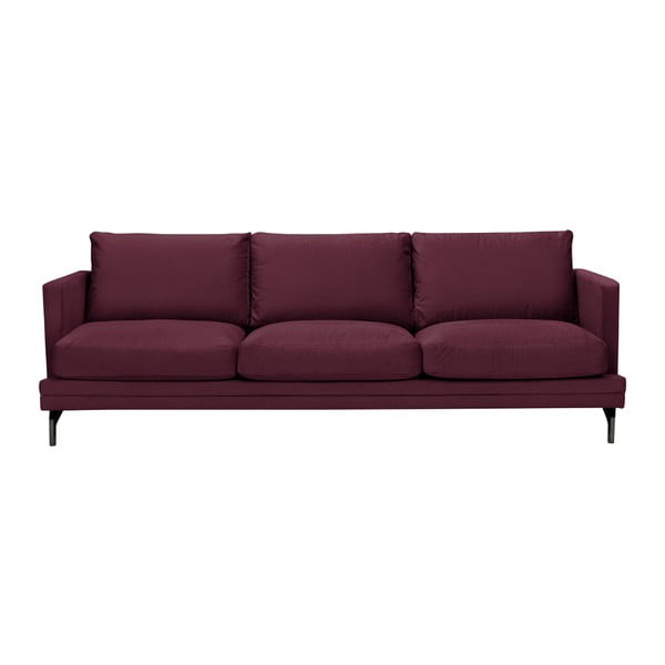 Bordo sarkans dīvāns ar melnu kāju balstu Windsor & Co Dīvāni Jupiter