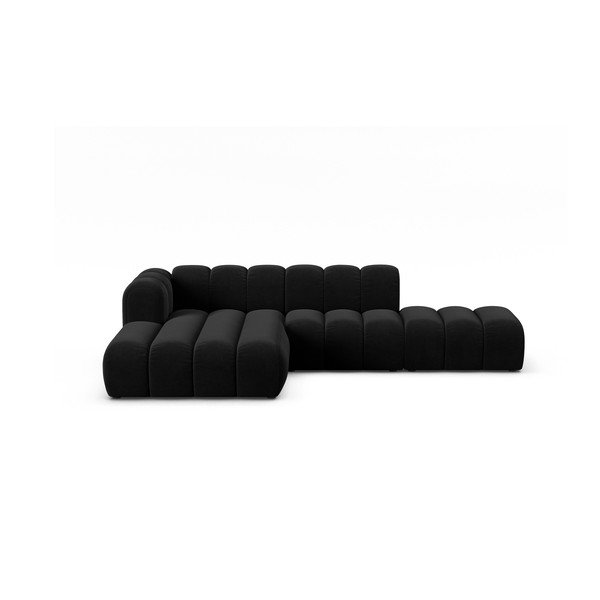 Antracīta pelēks stūra dīvāns (ar kreiso stūri) Lupine – Micadoni Home