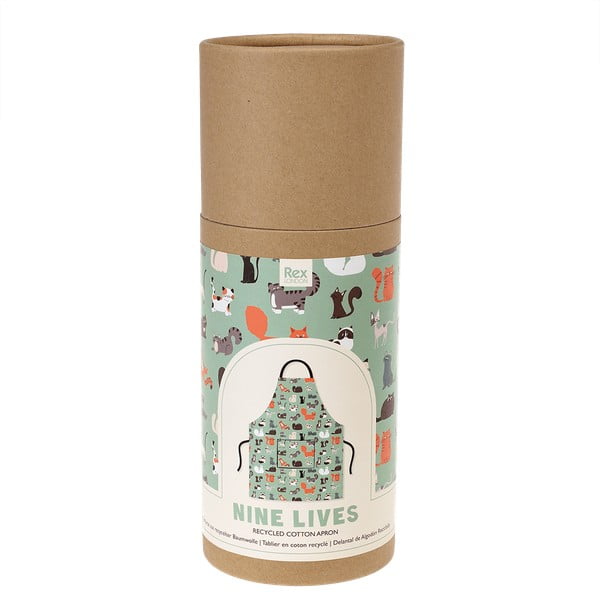 Pārstrādātas kokvilnas priekšauts Rex London Nine Lives-image-3