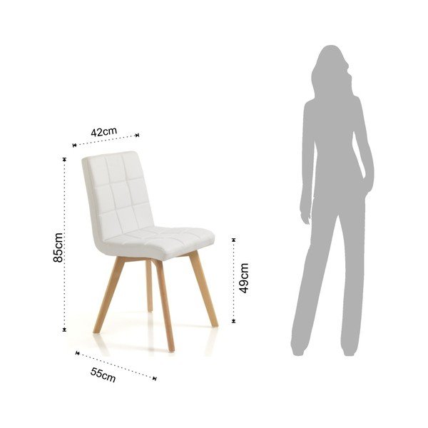 2 balti Tomasucci New Kemi Beth ēdamistabas krēslu komplekts-image-3