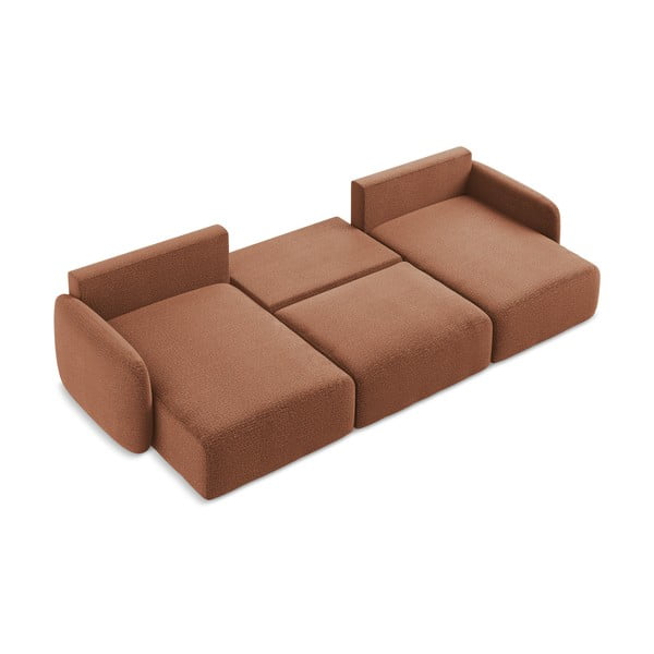 Ķieģeļu sarkans salokāms/ar uzglabāšanas vietu stūra dīvāns Kalena – Makamii-image-4