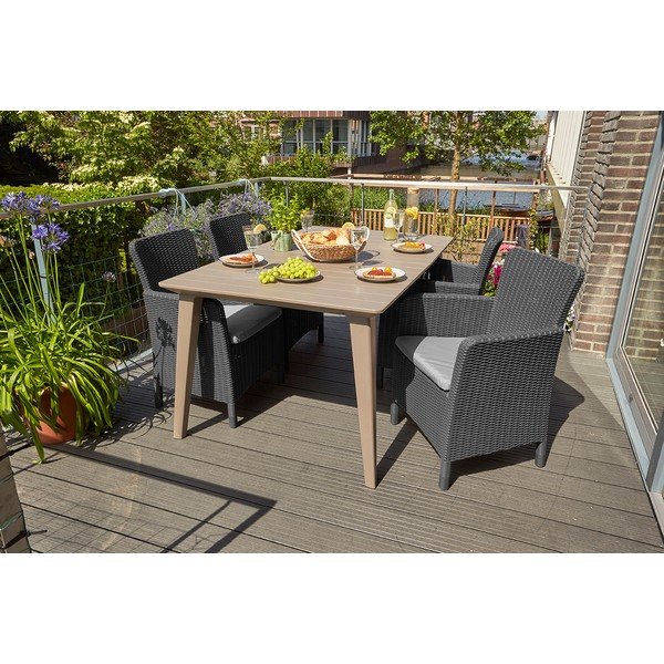 Antracīta pelēks plastmasas dārza atpūtas krēsls Trenton – Keter-image-2