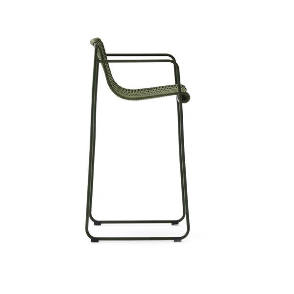 Zaļš metāla dārza bāra krēsls Maurina – Kave Home-image-3