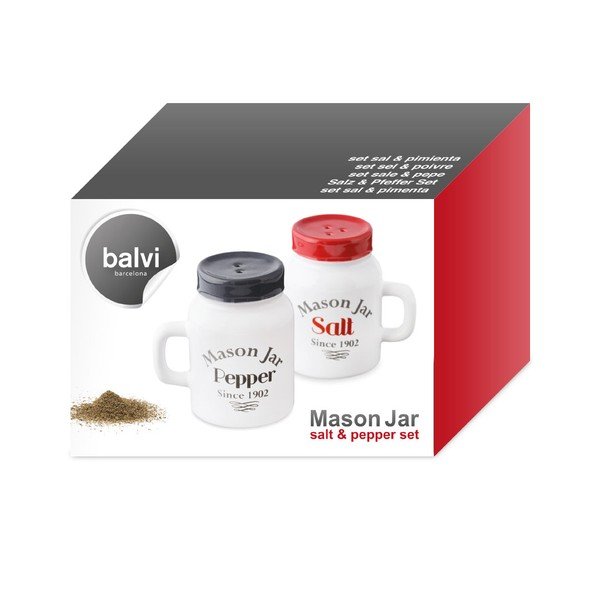 J-Me Mason Jar salmiņu un piparu kratītāju komplekts-image-1