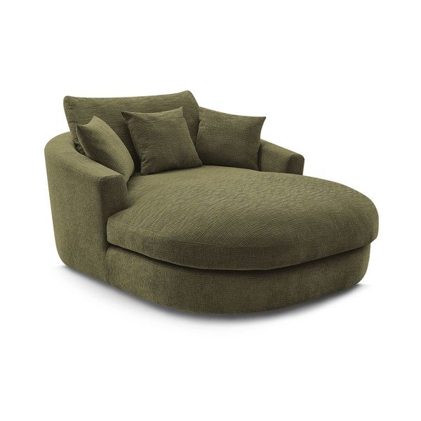 Zaļš atpūtas krēsls no šenila auduma Belem – Bobochic Paris