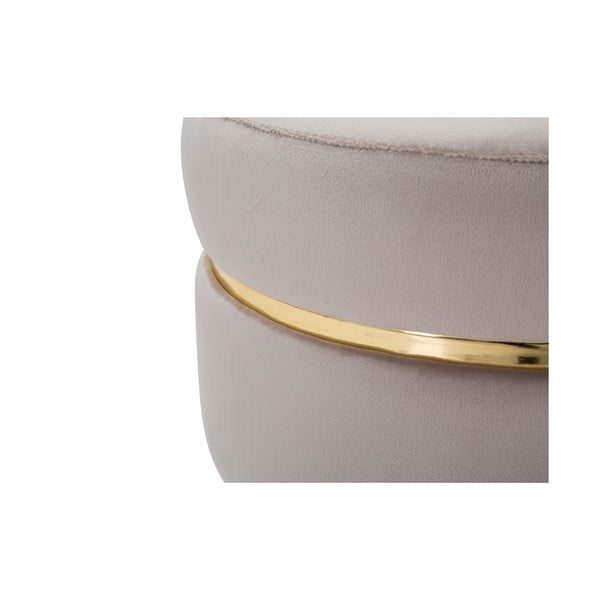 Bēšs samta kāju soliņš Paris – Mauro Ferretti-image-3