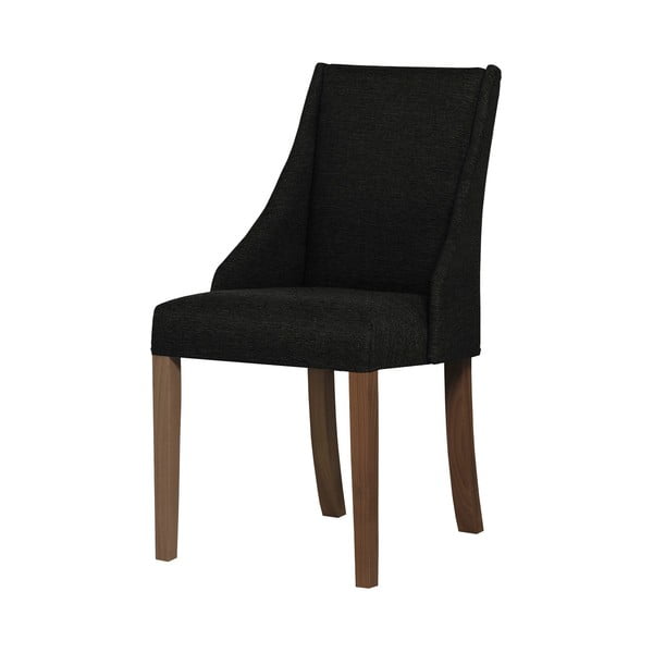 Melns krēsls ar tumši brūnām dižskābarža koka kājām Ted Lapidus Maison Absolu