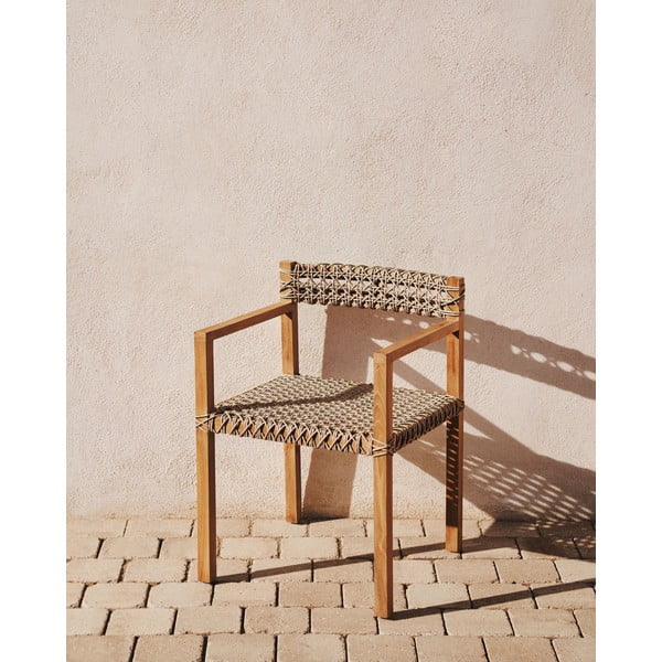 Dabīga toņa mākslīgās rotangpalmas pusdienu krēsli (2 gab.) Giverola – Kave Home-image-1