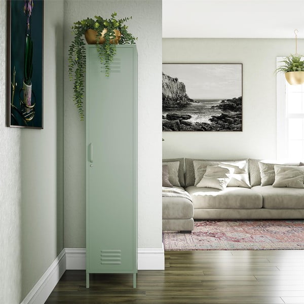 Zaļš metāla skapītis 38x185x40 cm Mission District – Støraa-image-1