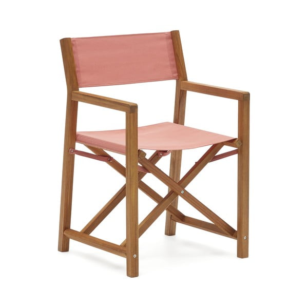 Gaiši sarkani/dabīga toņa masīvkoka dārza krēsli (2 gab.) Thianna – Kave Home