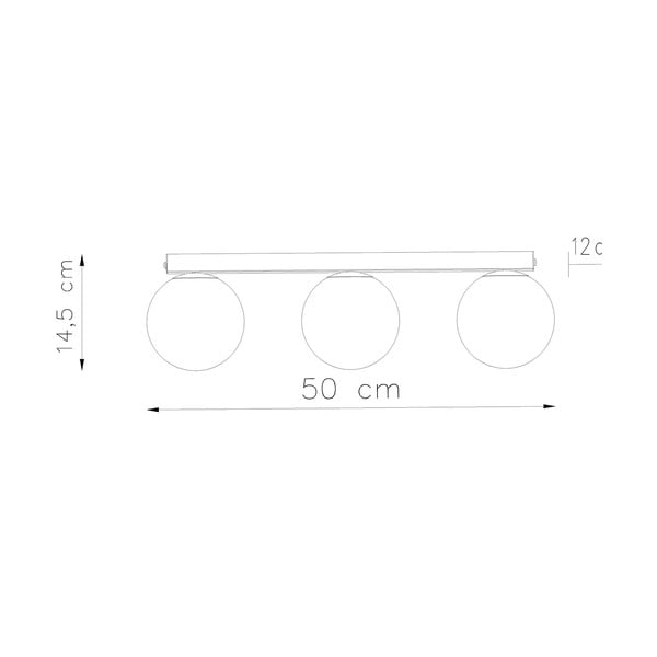 Balta griestu lampa ar stikla abažūru ø 12 cm Umerta – Sollux-image-4