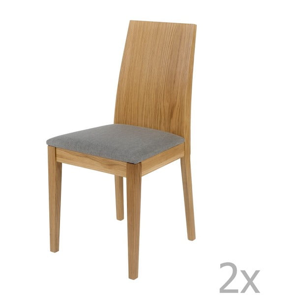 2 ēdamistabas krēslu komplekts ar masīvkoka kājām Woodman Niemi