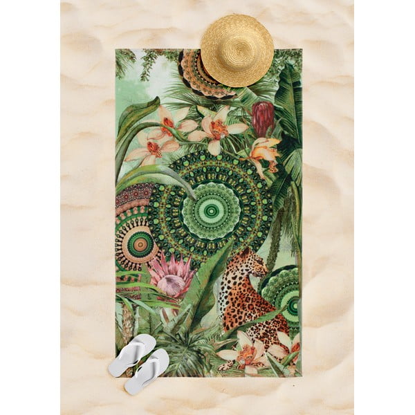 Zaļš pludmales dvielis 100x180 cm – HIP-image-1