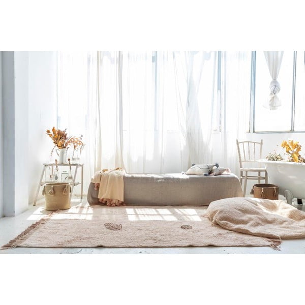 Krēmkrāsas mazgājams/ar rokām darināts kokvilnas bērnu paklājs 140x200 cm Pine Forest – Lorena Canals-image-1