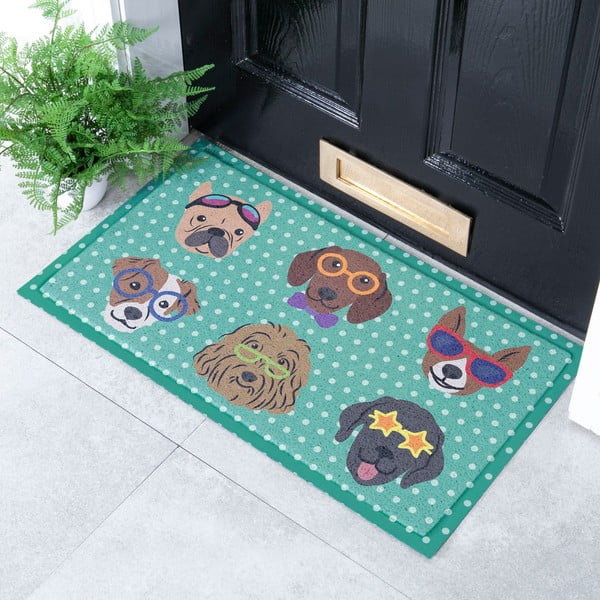 Kājslauķis 40x70 cm Dogs on Polka Dots – Artsy Doormats-image-1