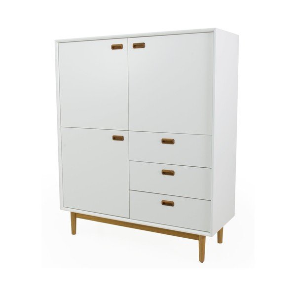 Balta augsta kumode 114x137 cm Svea – Tenzo-image-2