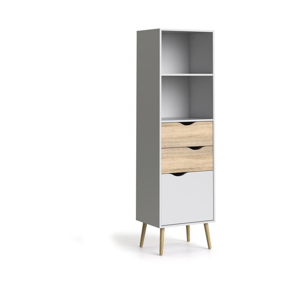 Balts grāmatplaukts Tvilum Oslo, 50 x 171 cm-image-2