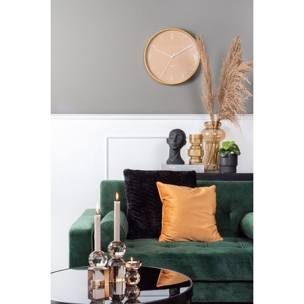 Smilškrāsas/dzeltens stikla svečturis Crystal Art – PT LIVING-image-1