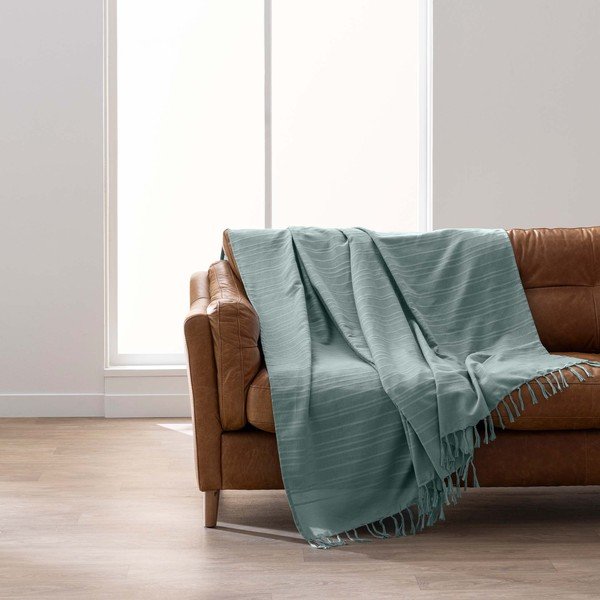 Zaļš kokvilnas gultas pārklājs 125x150 cm Lilia – douceur d'intérieur-image-3