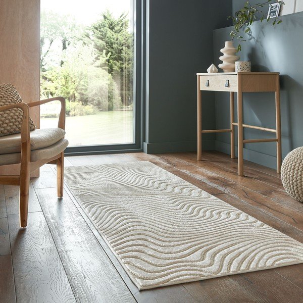 Bēšs vilnas paklājs 80x230 cm Channel – Flair Rugs-image-2