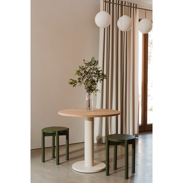 Apaļš ēdamgalds ar ozolkoka imitācijas galda virsmu ø 80 cm Sool – noo.ma-image-2