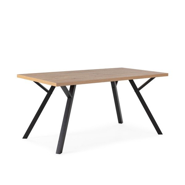 Dabīga toņa ēdamgalds ar ozola masīvkoka galda virsmu 90x160 cm Marion – Marckeric-image-2