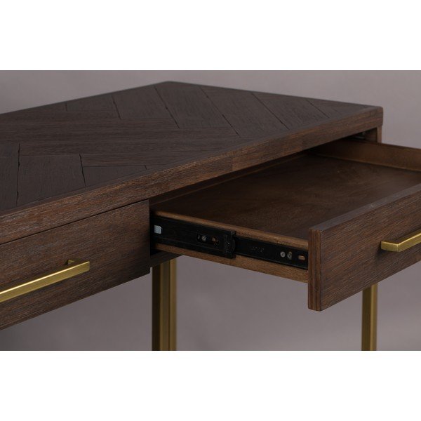 Tumša dabīga toņa konsoles galds ar akācijas koka imitāciju 45x120 cm Class – Dutchbone-image-4