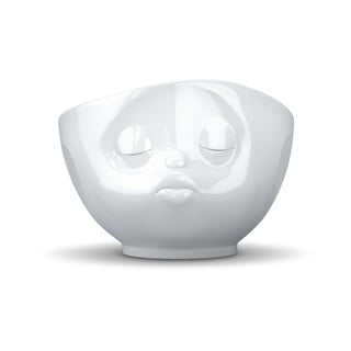 Balta porcelāna bļoda ar skūpstošu seju 58products 