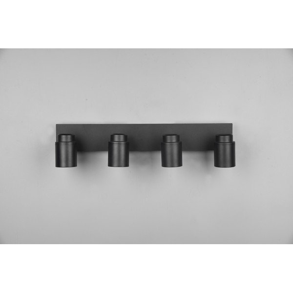 Matēta melna metāla lampa ar starmešiem 19x52 cm Angelo – Trio-image-2