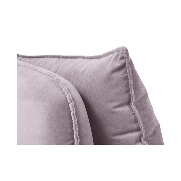 Gaiši rozā samta zvilnis ar melnām kājām Kooko Home Lento, kreisais stūris-image-3