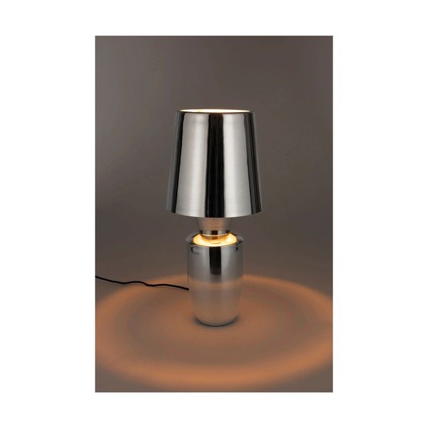 Sudraba krāsas metāla galda lampa ar metāla abažūru (augstums 42 cm) Classy – Zuiver-image-2