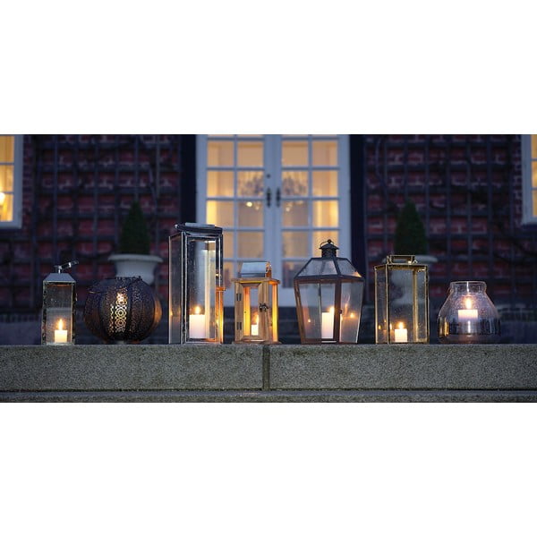Lucerna Villa kolekcijas caurspīdīga titāna krāsa, augstums 40 cm-image-1