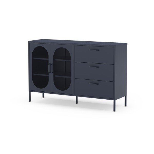 Tumši zila kumode 140x90 cm Diora – Marckeric-image-2