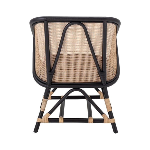 Melns/bēšs krēsls ar pinumu Loue – Bloomingville-image-4